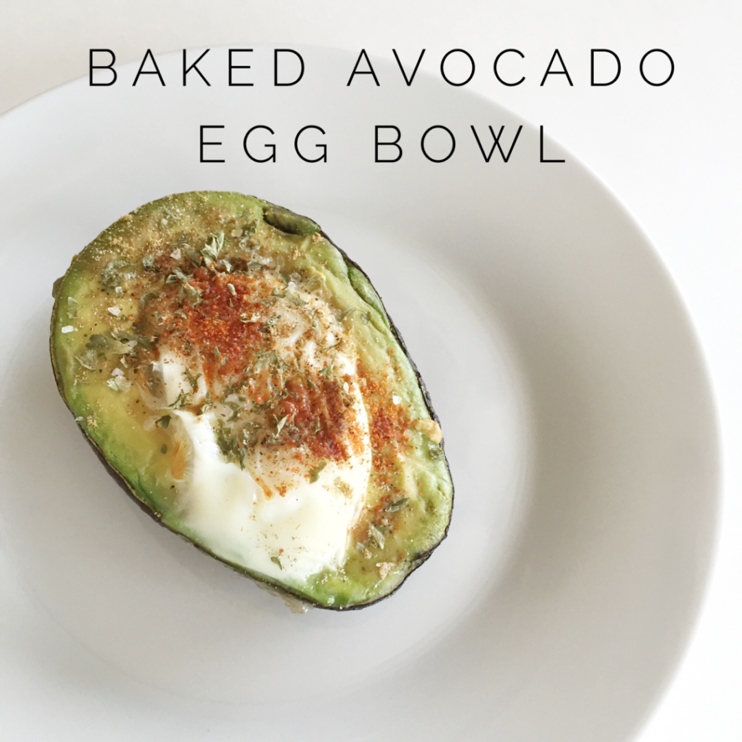 baked avocado egg bowl