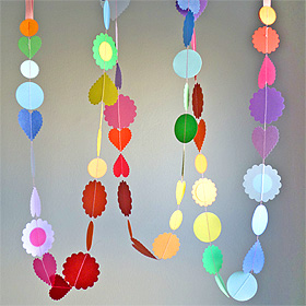 how to sew a paper garland for parties