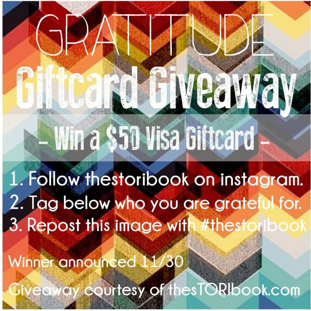 Gratitude Instagram Giveaway