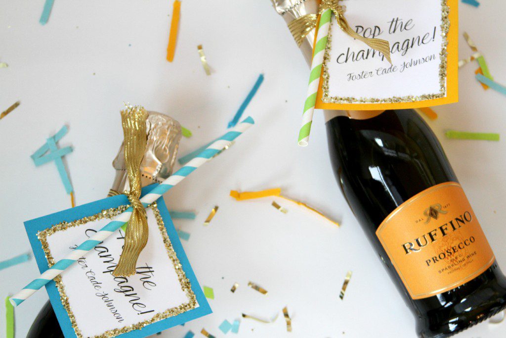 mini champagne favor how to