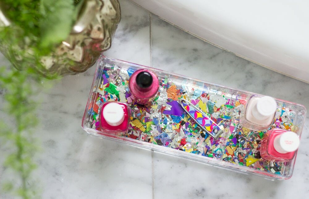 DIY Confetti Makeup Trays 6
