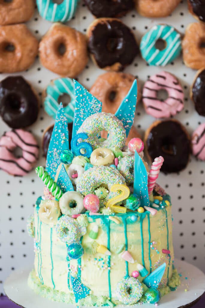 donut birthday cake