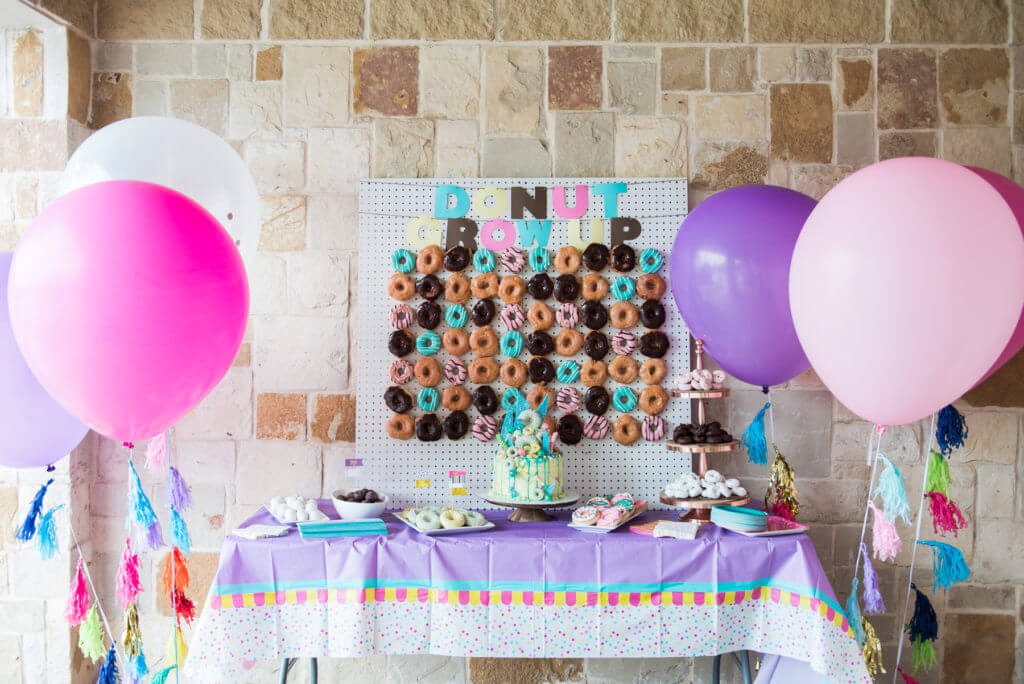 donut wall birthday party