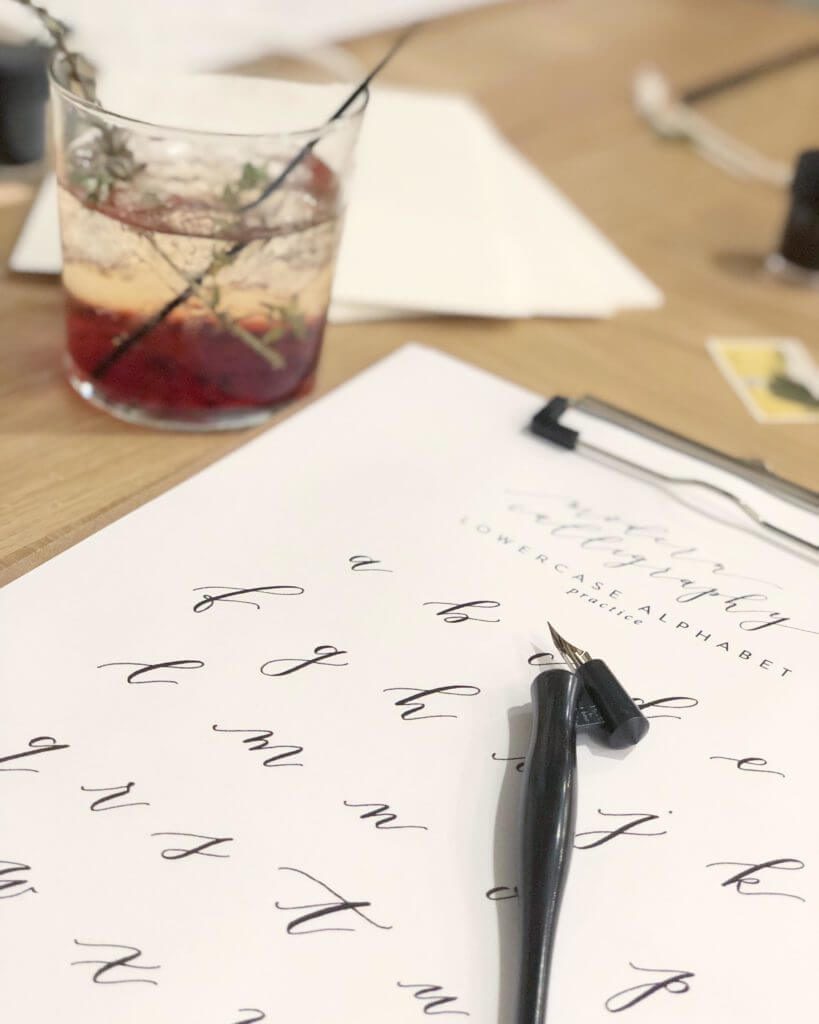 calligraphy writing class